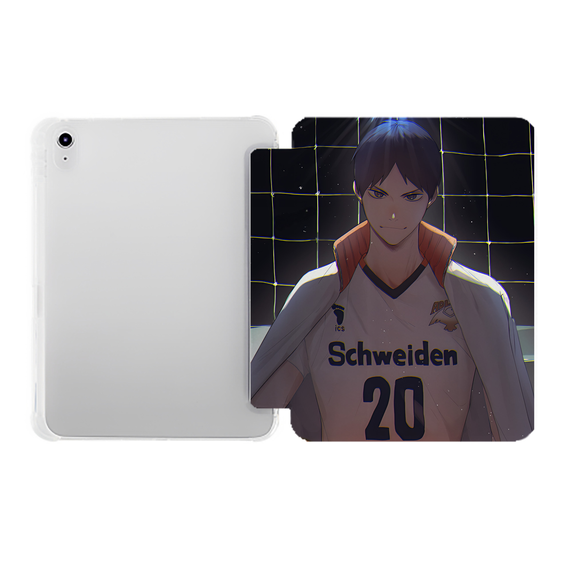 （画像用） ハイキュー!! Haikyu!! IPad ケース ペン収納付き 三つ折りスタンド PUレザー×シリコン 対応機種9.5/10.5/10.9インチ